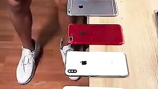Which phone was stronger_ ???? #test #break #phones #iphone.