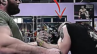 Andrey Smaev met arm wrestling boss Denis Cyplenkov