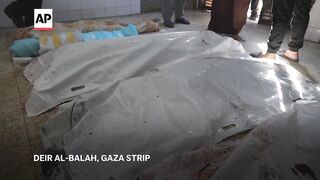 Funeral prayers outside Gaza hospital after at least seven killed in latest Israeli bombardment
