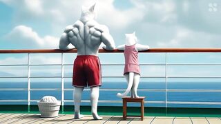 Cat vs Shark #Aipainting #animation #story