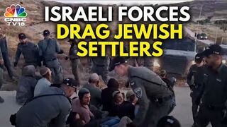 Israeli Forces Clash With Jewish Settlers At An Illegal Outpost In The West Bank