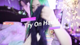 4K TRANSPARENT VERY SHEER WHITE TOP Try On Haul with MIRROR View _ Natural Petite Body