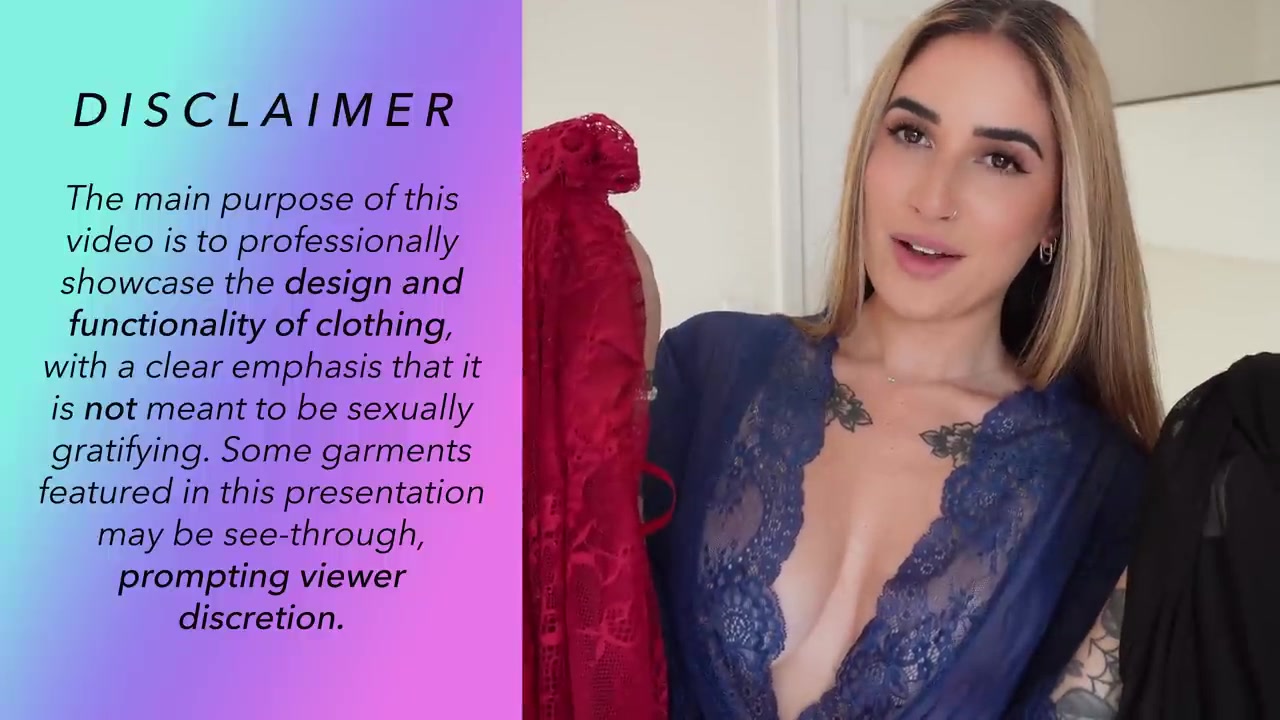 4K TRANSPARENT Robes TRY ON with Mirror View! _ Alanah Cole TryOn - Febspot