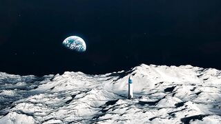 Rocket launch in space