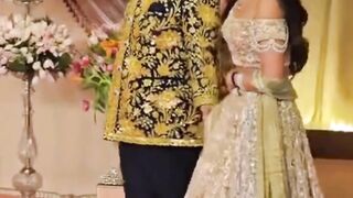 Radhika Merchant and Anant Ambani at their sangeet ceremony #anantambani #shorts #viral #youtubeshorts #trending #shortvideo #ytshorts