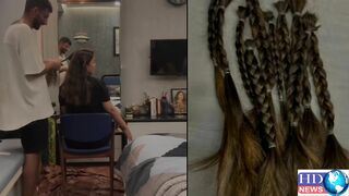 Hina Khan's mom weeps as actorcuts her hair short amid breastcancer treatment: #hina khan