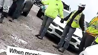Employees having bit of fun#,,*_*,,