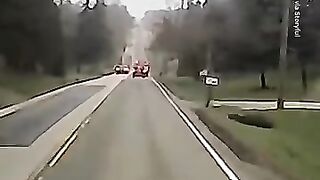 Truck narrowly misses school bus,, brake fails