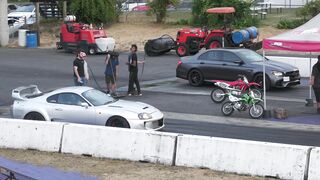 Toyota Supra vs Mercedes AMG - drag race