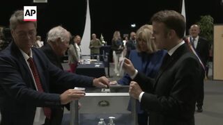 French President Macron votes in pivotal run-off that could see far-right win or hung parliament.