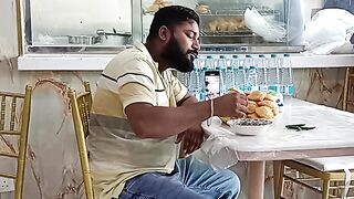 Puri eating competition is going on