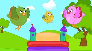 Birds flying cartoon