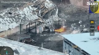 Moment Ukrainian gunners fire missile at unaware Russian troops