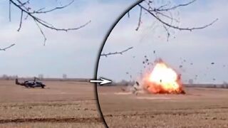 This is how Russian K-52 attack helicopter is SHOT DOWN while making emergency landing