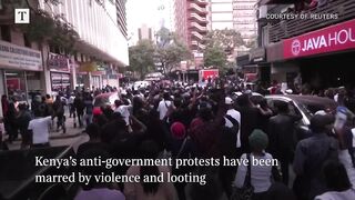 Protests in Kenya marred by _goons_ hijacking demonstrations.