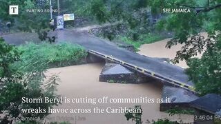 Hurricane Beryl sweeps past Jamaica and heads towards Mexico.