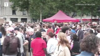 Demonstrations against hard-right in France.