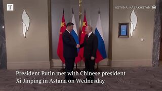 Putin meets Xi Jinping at Kazakstan conference.