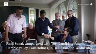 Rishi Sunak campaigns with Paul Holmes in Hampshire.