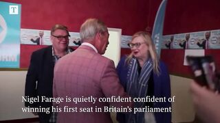 Nigel Farage confident of winning first seat in parliament.