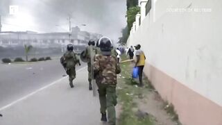Kenya protests_ shots fired at Mombasa riot.