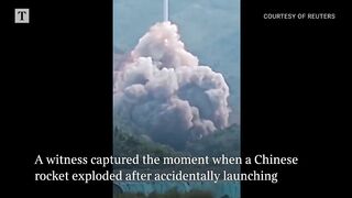 Chinese space rocket crashes after accidental launch.