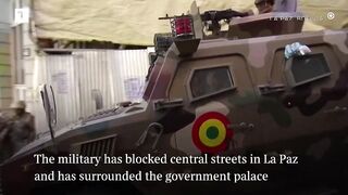 Bolivian army surrounds presidential palace in coup attempt.