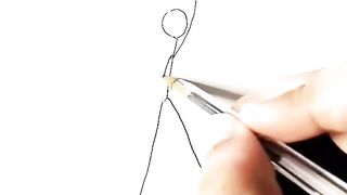 Speed drawing StickMan Goku Vs Nappa ????
