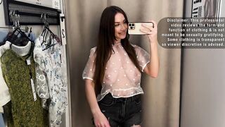 TRANSPARENT Try On Haul _ See-Through No Bra Fitting (2024)