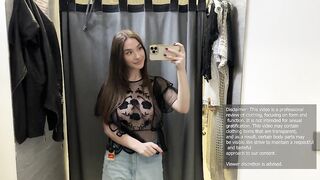 4K Try On Haul 2024 _ Trying on Transparent Outfits with Lizokk