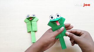 Make a Frog From Origami Paper ????