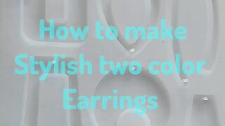 #❤❤????????????????How I make resin earrings two colours combination- ????????????????..
