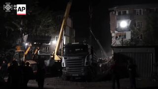 Rescue efforts take place for second day following Russian strikes in Kyiv.
