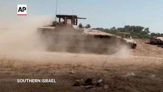 Buildings on both sides of Israel-Gaza border bear marks of 9 months of war.