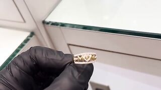 10K Gold & Natural Diamond "MOM" Ring