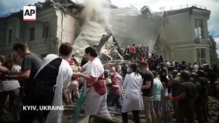 Surgeon recalls losing consciousness after Kyiv children's hospital was struck by missile.