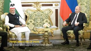 Modi tells Putin, 'When we see innocent children dying, then the heart pains'.