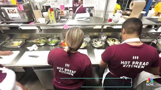 New York program trains migrants to work in restaurants.