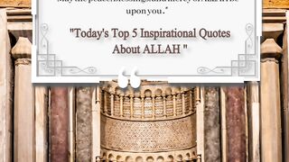 Best Quotes "Today's Top 5 Inspirational Quotes About ALLAH " 2
