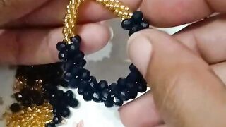 ????????????????????????????✨✨✨Tutorial of making beaded earrings #diy #.............