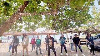 Zumba exercise on the beach with its refreshing air is very good for your health