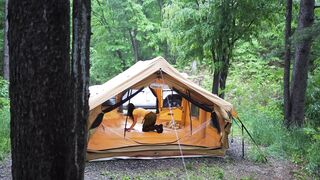 HEAVY RAIN CAMP WITH LUXURY AIR TENTㅣRAIN ASMRㅣRBM OUTDOORS