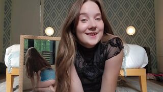 BEST 4K TRANSPARENT Cute Crop Top TRY ON with Mirror View! _ Natural Petite Body TryOn _ Sable Heart
