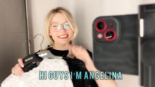 TRANSPARENT TRY ON HAUL with Angelina _ No Bra Challenge