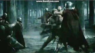 Spartacus Vengeance Gannicus and Oenomaus vs the egyptian!