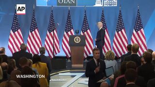 Biden says during news conference he's going to 'complete the job' despite calls to bow out.