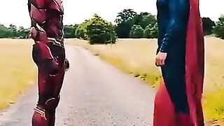 Superman! ???? vs Flash! ⚡ race????????#dc #justiceleague #superman #flash #trending #.