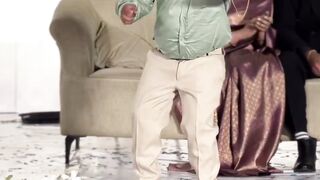 Small boy funny dance