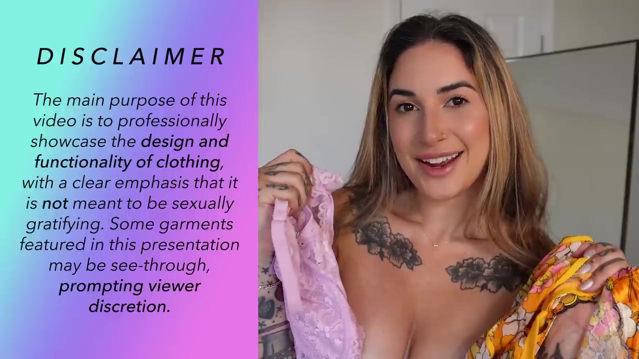 4K TRANSPARENT Pink Lingerie Sets TRY ON with Mirror View! _ Alanah