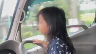 Little driver, age may be young but skill can be challenged, don't  me little uncle